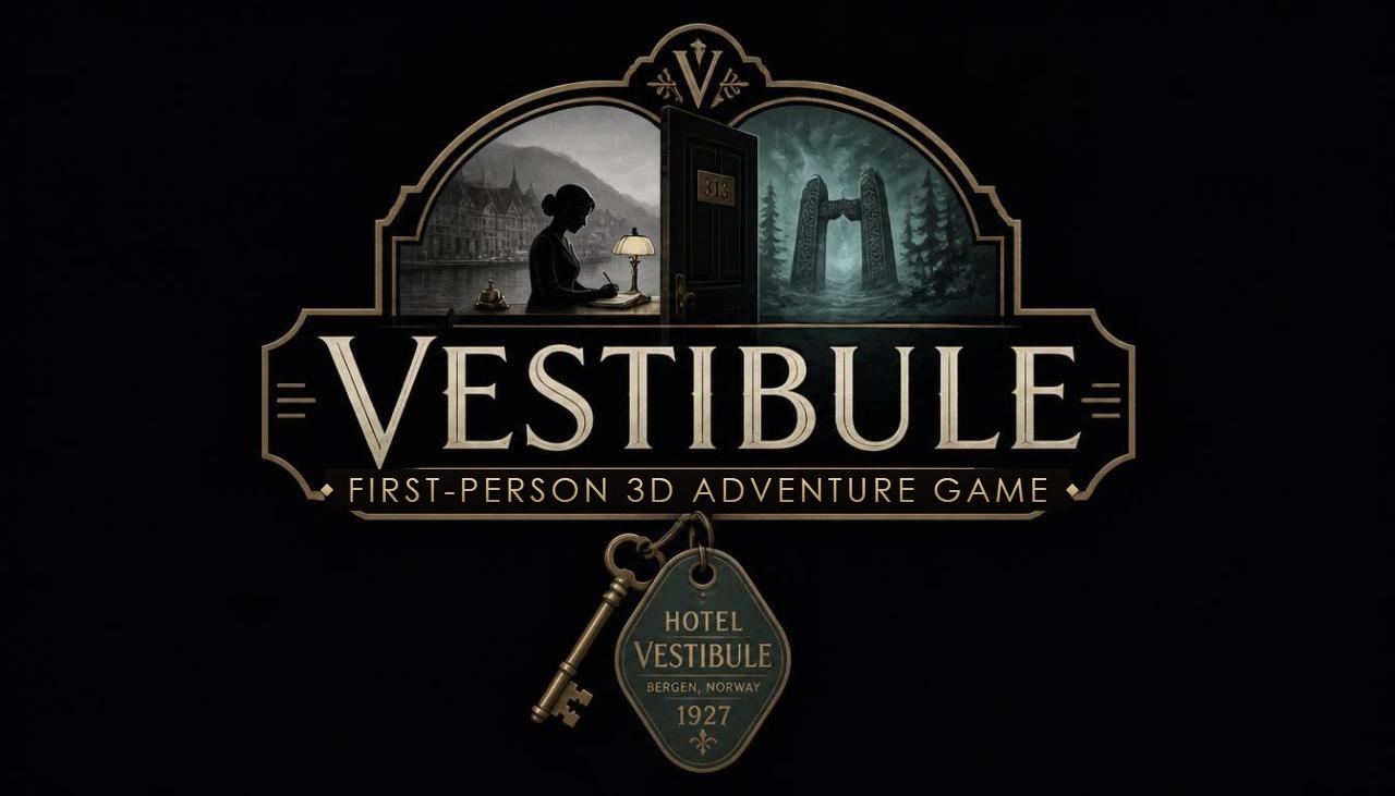 Vestibule: a first-person 3D adventure game. Hotel Vestibule, Bergen, Norway, 1927.